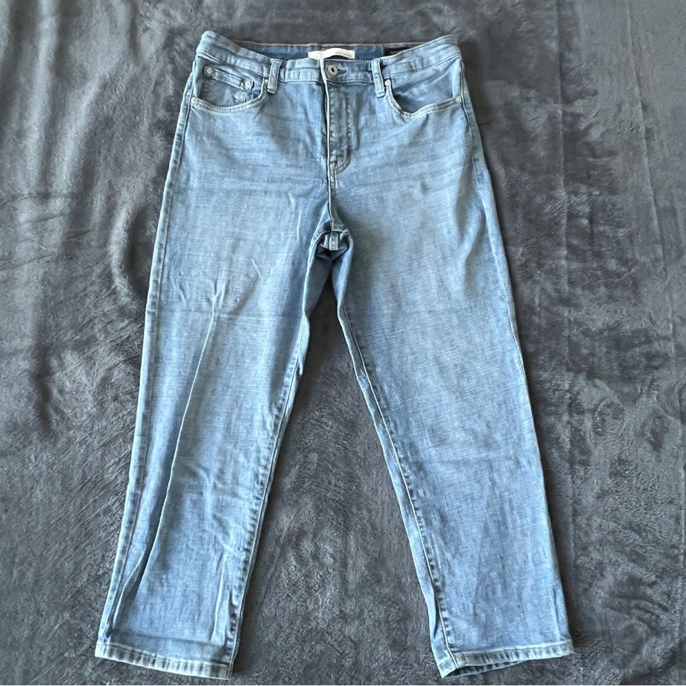 ✨Ella Moss High Waist Straight Light Blue Jeans